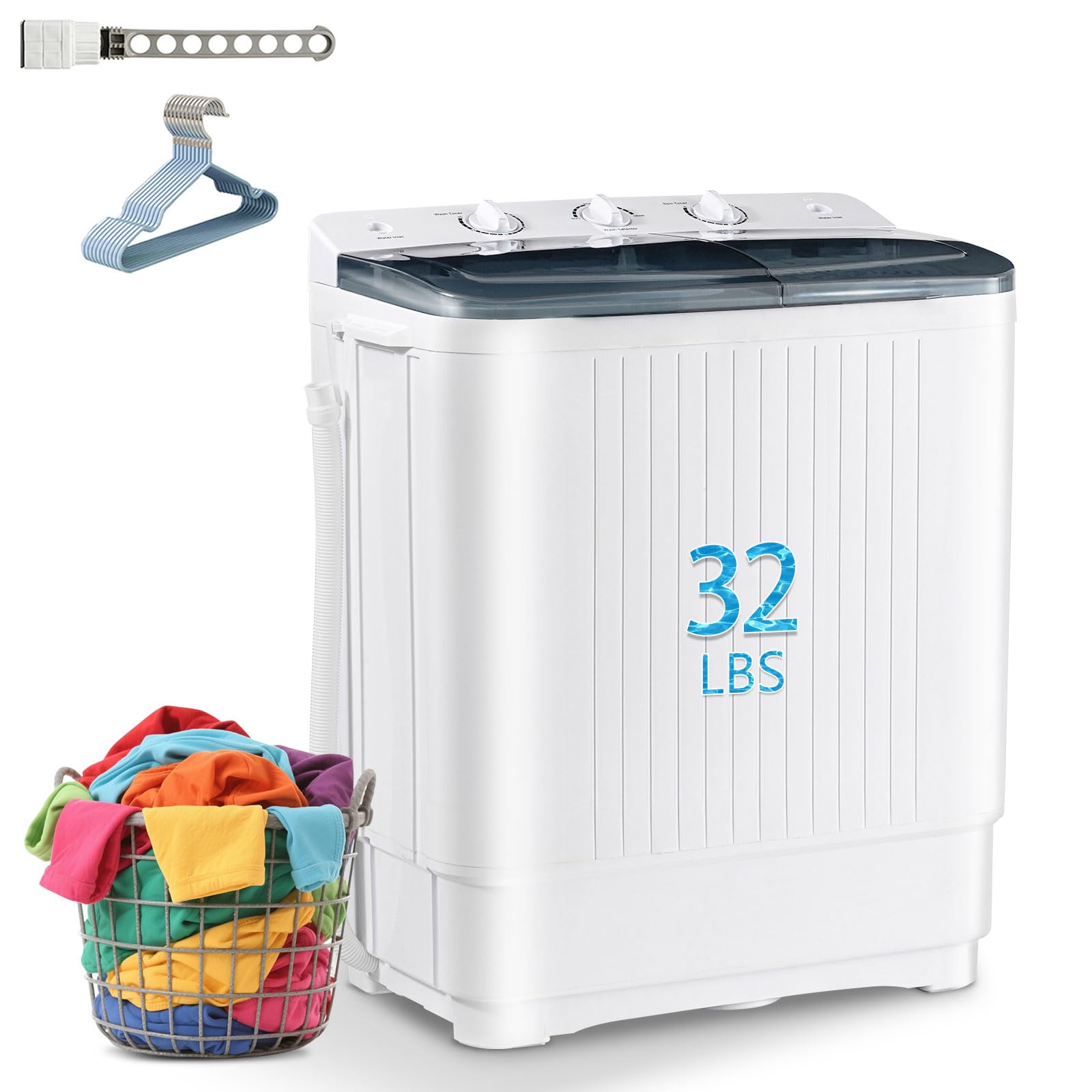 Amazon.com: DollarDash Portable Mini Twin Tub 32lbs Washing